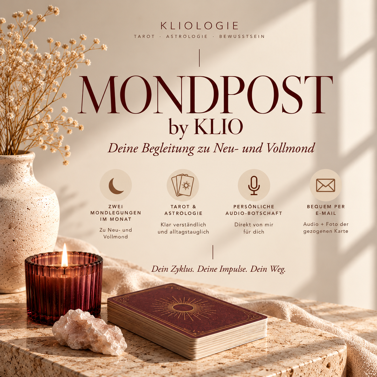 MONDPOST by KLIO – Deine Begleitung zu Neu- und Vollmond