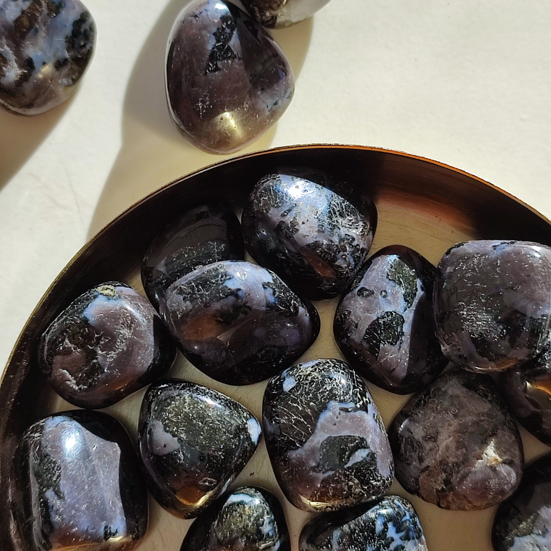 Gabbro Heilender Trommelstein | Gabbro Trommelstein | KLIOlogie