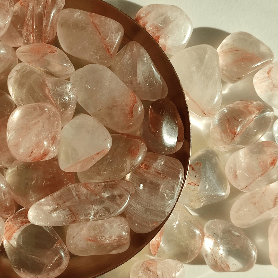 Hämatitquarz Trommelstein - KLIOlogie