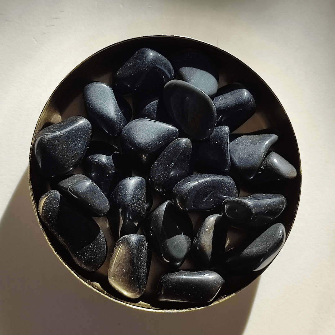 Regenbogen Obsidian Trommelstein - KLIOlogie