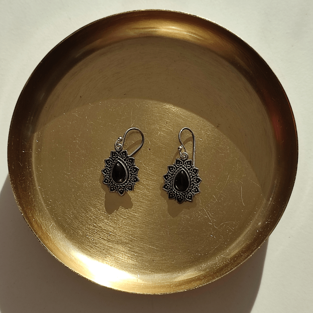 Schwarzer Turmalin Ohrringe - KLIOlogie