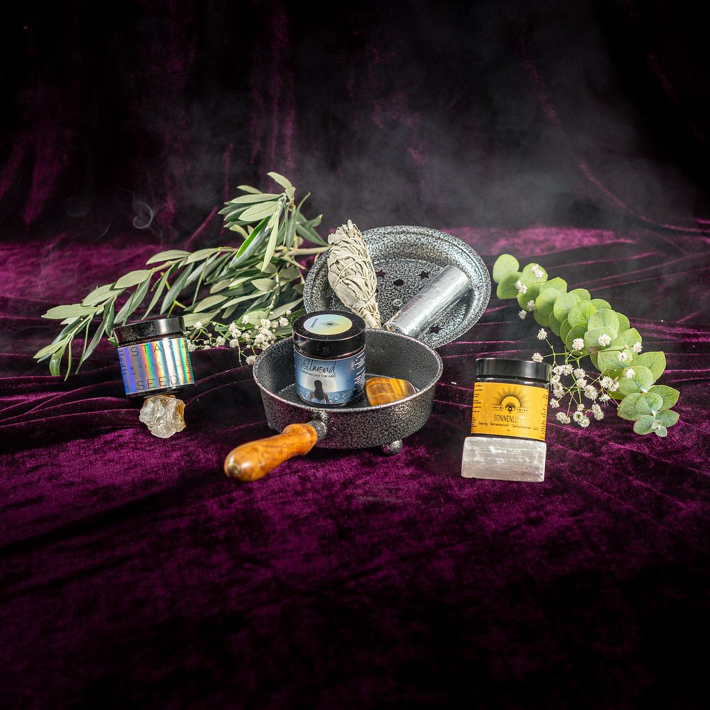 Ritualbox für Klarheit & Neubeginn – Selenit, Citrin & Räucherset - KLIOlogie