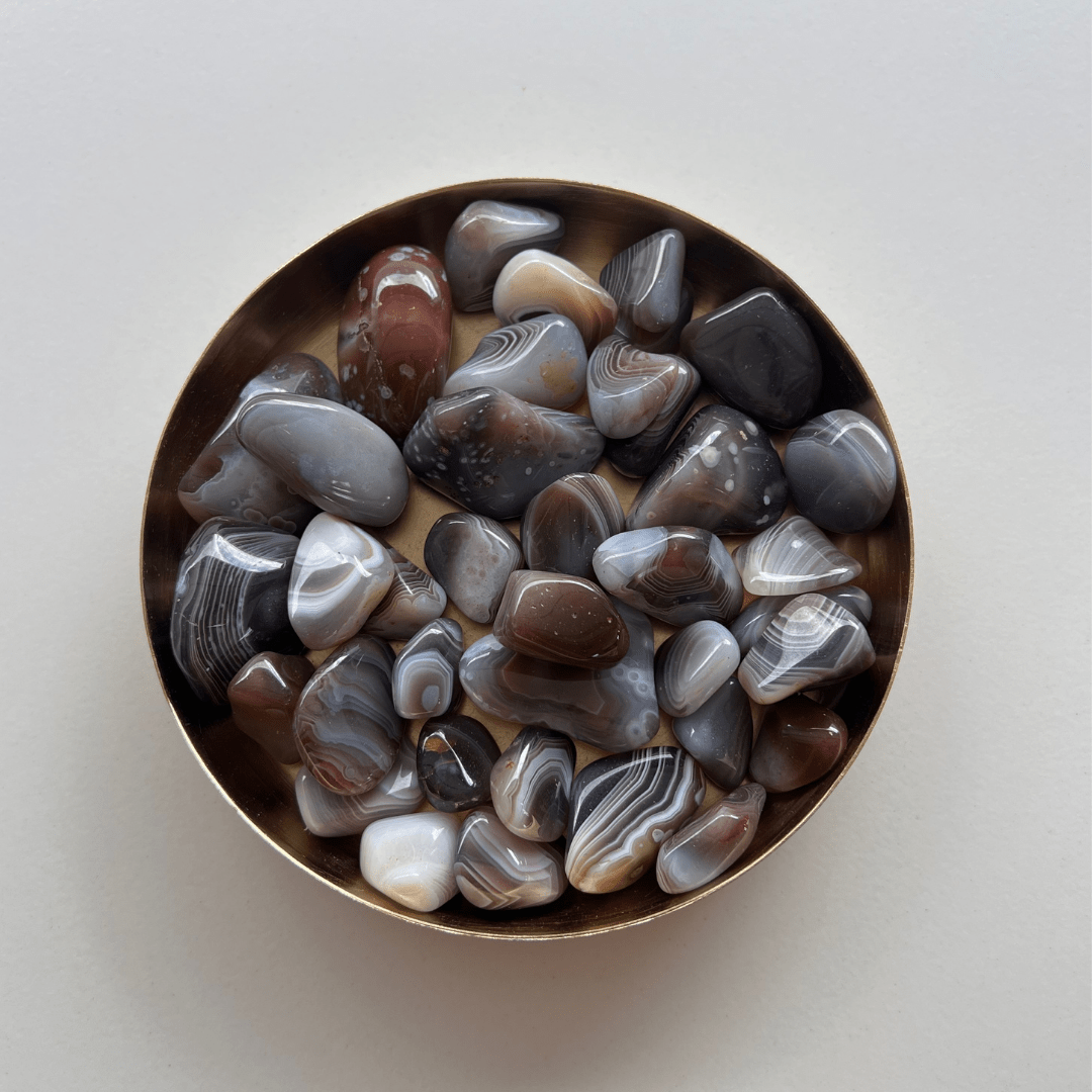 Graues Achatauge Trommelstein - KLIOlogie