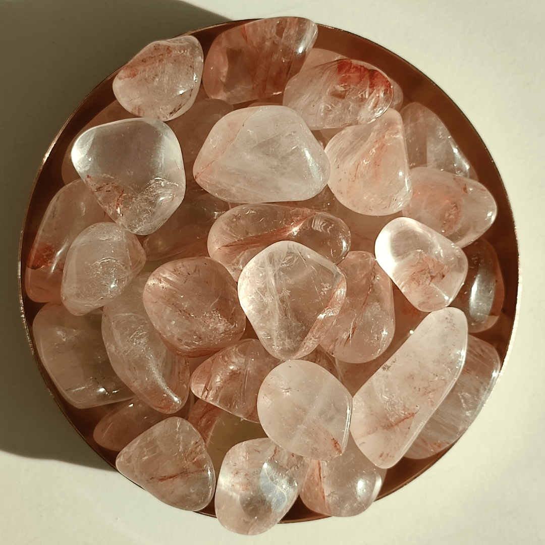 Hämatitquarz Trommelstein - KLIOlogie