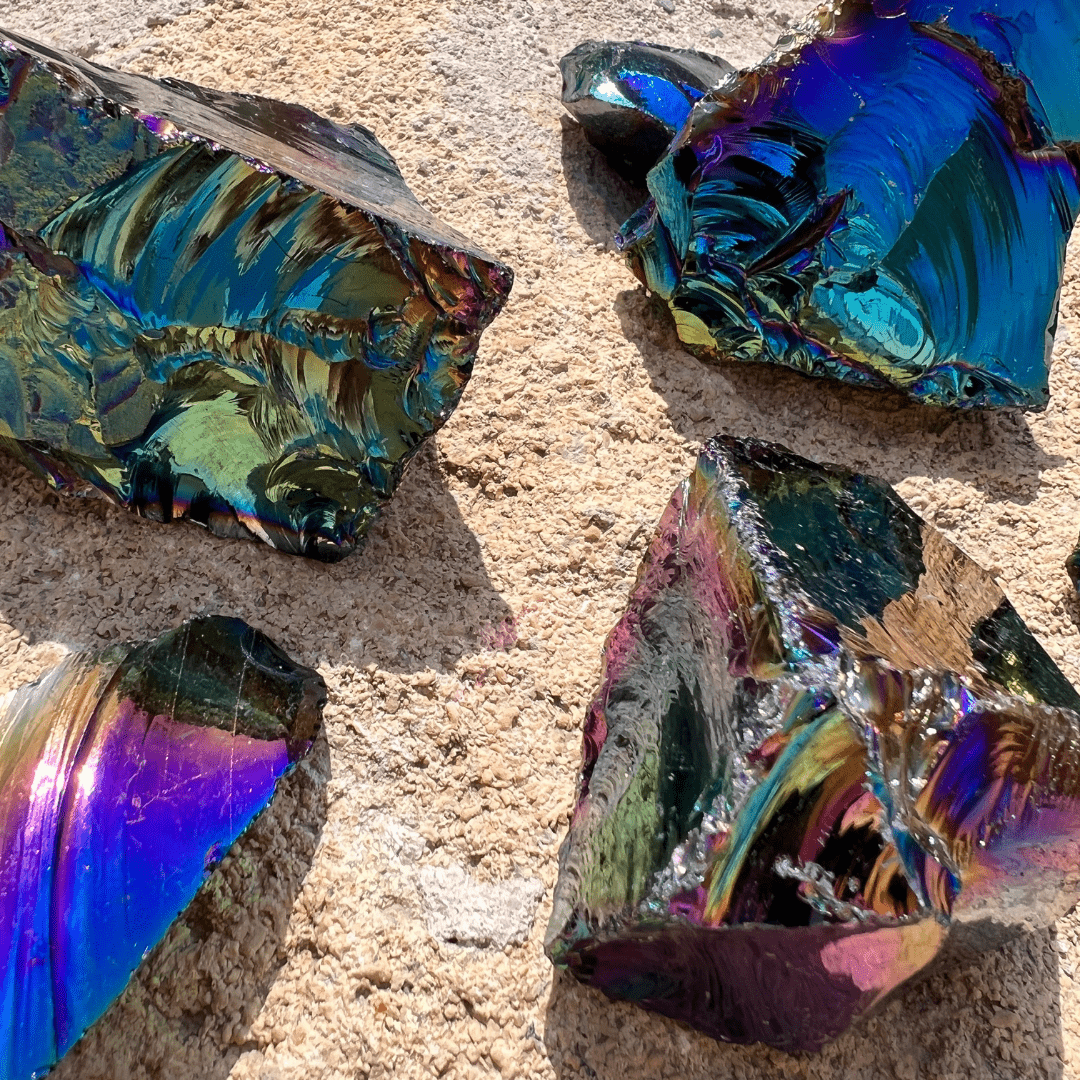 Regenbogen Aura Obsidian - KLIOlogie