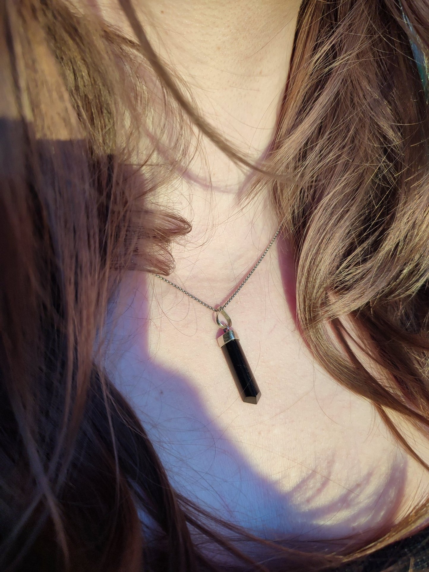 Schwarzer Turmalin Anhänger Silber - KLIOlogie